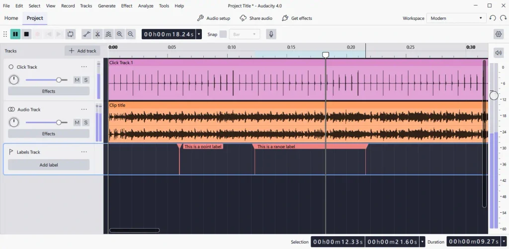 Audacity version 4.0