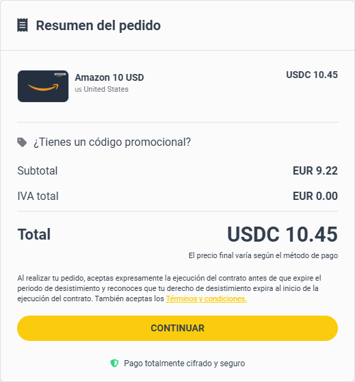 Cómo Comprar Gift Cards de Amazon con Criptomonedas (Paso a Paso) 44 COINSBEE112