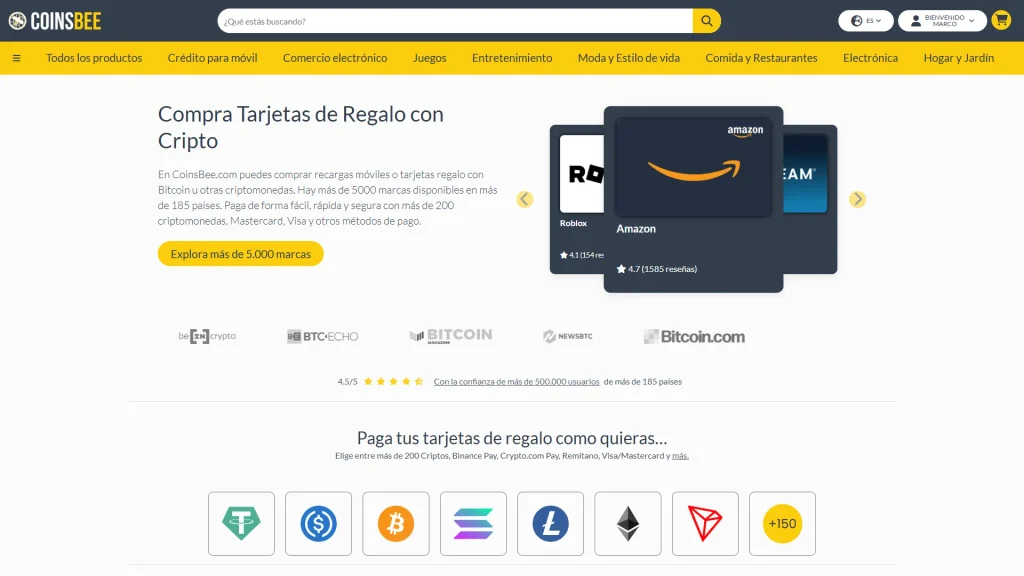 Cómo Comprar Gift Cards de Amazon con Criptomonedas (Paso a Paso) 34 COINSBEE2