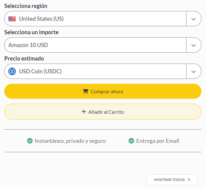 Cómo Comprar Gift Cards de Amazon con Criptomonedas (Paso a Paso) 40 COINSBEE7