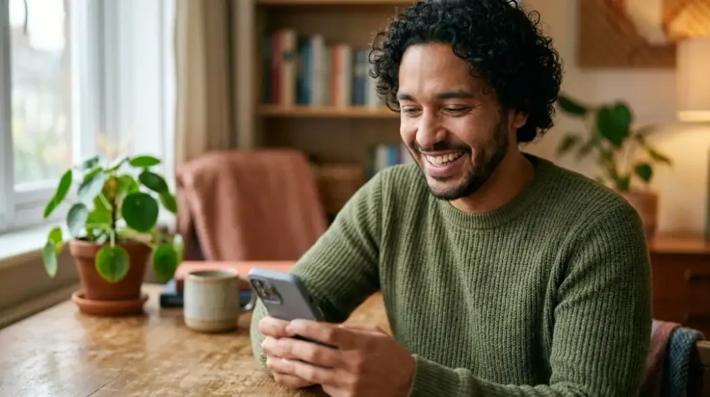 Apps Gratuitas para Aprender Inglés: las 7 Mejores de 2026 34 Joven practicando inglés con una app de inteligencia artificial