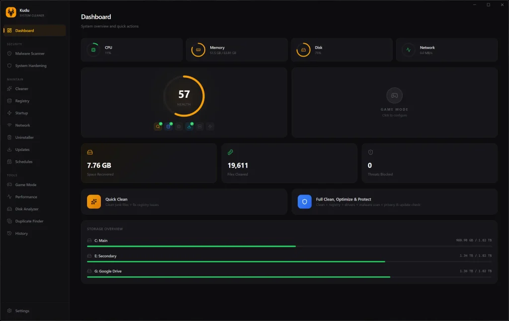 Los 10 Mejores Programas Gratuitos para Acelerar tu PC en 2026 42 kudu app home