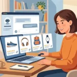 ChatGPT mostrando tarjetas de productos recomendados a un comprador en línea