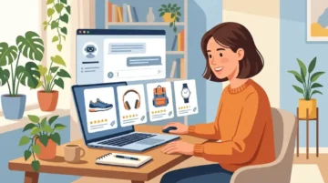 ChatGPT mostrando tarjetas de productos recomendados a un comprador en línea