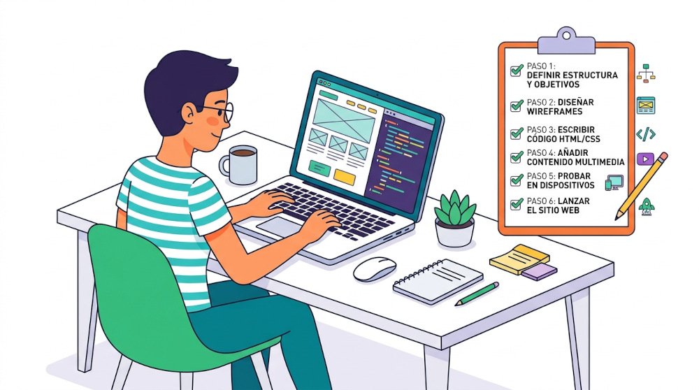 Crear página web para mi negocio con IA: prsona sigue el paso a paso para crear una página web con IA
