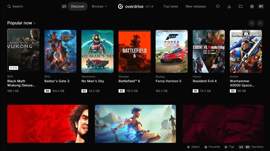 Overdrive convierte las PS5 modificadas en una tienda con miles de juegos gratis 36 Rk3RNGa1zDhvqPGQ