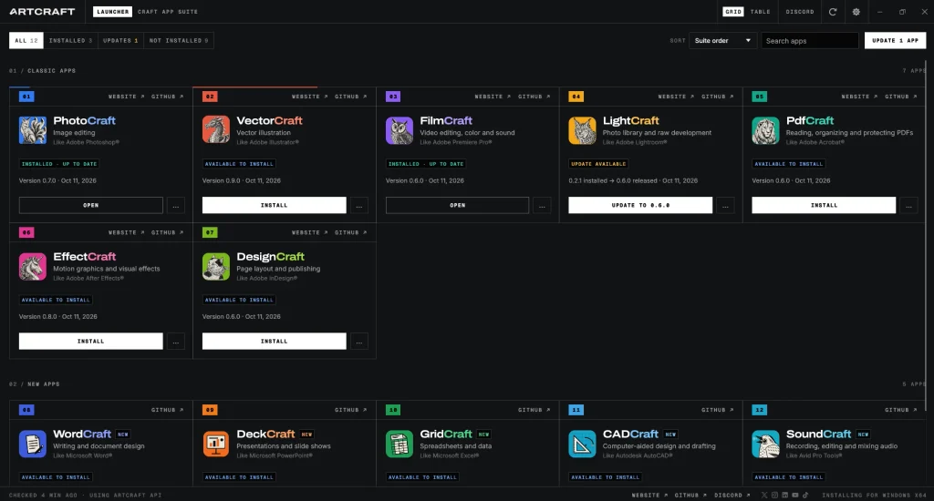 ArtCraft: La suite abierta que clona Adobe con IA (y cómo se descarga) 42 artcraft launcher