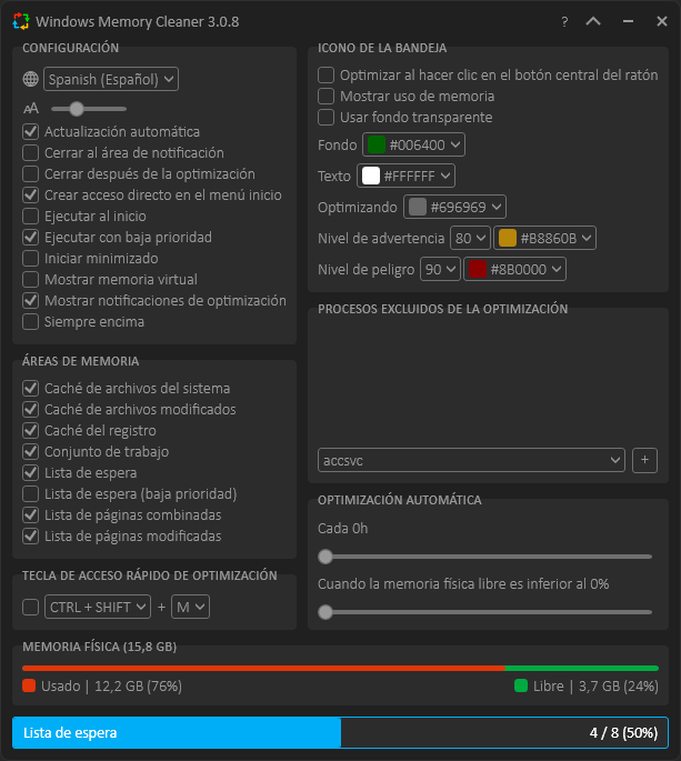 Cómo liberar memoria RAM en Windows con WinMemoryCleaner 37 mem2