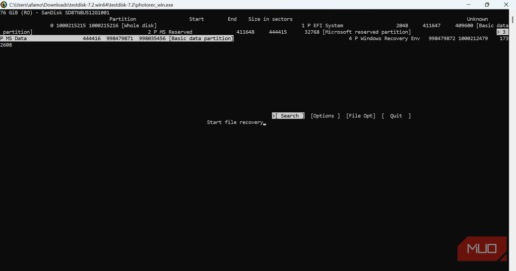 Cómo recuperar fotos borradas en tu PC con PhotoRec 40 photorec command line interface