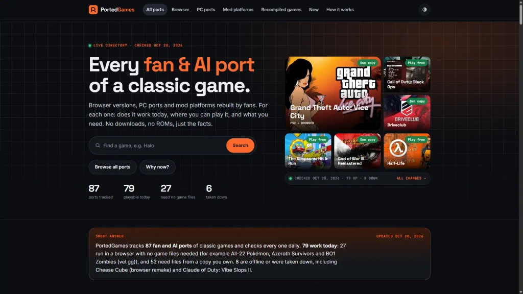 Los mejores sitios para buscar ports no oficiales de juegos clásicos (Guía 2026) 41 portedgames
